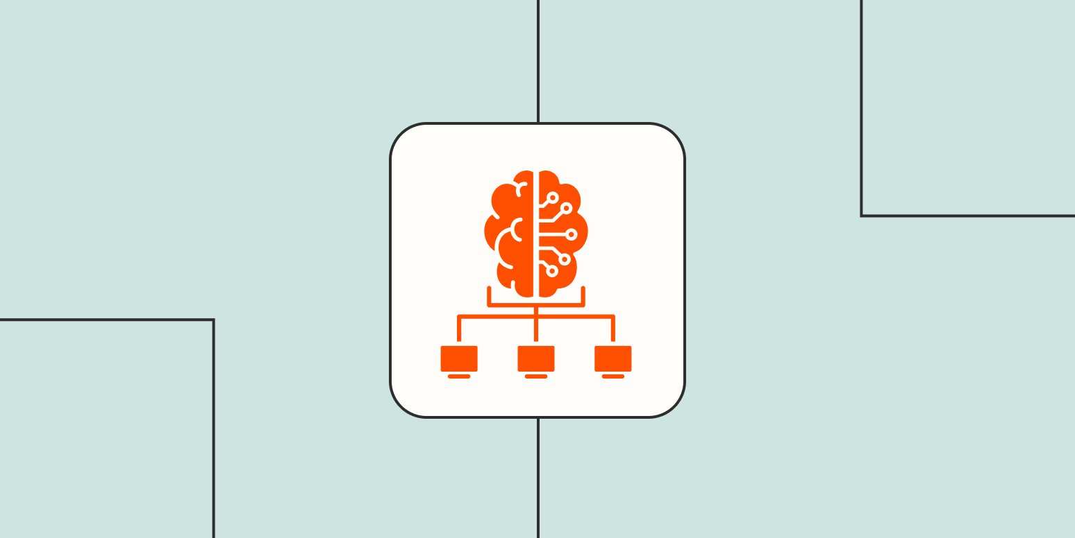 Hero image with an icon representing agentic AI