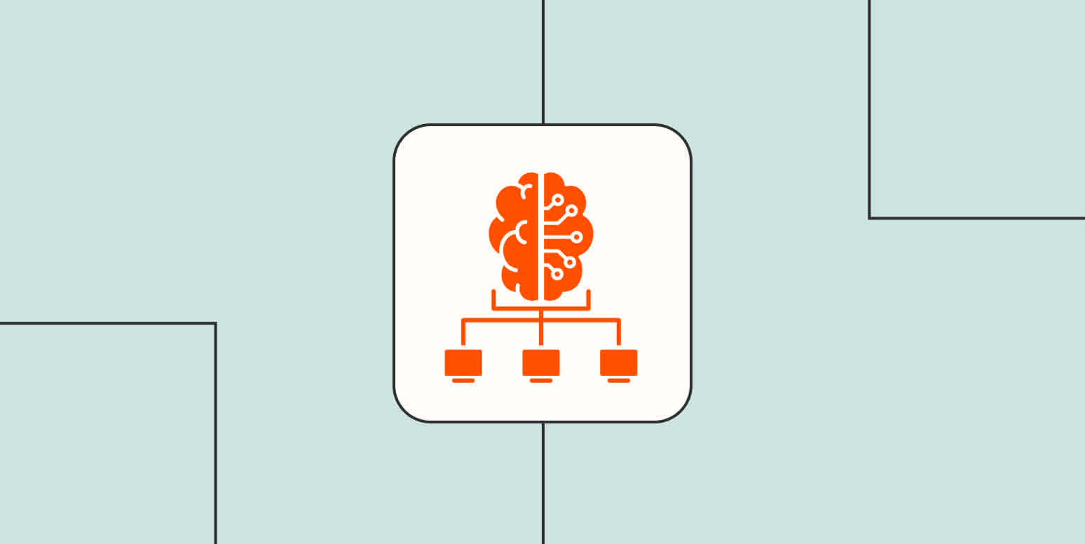 Hero image with an icon representing agentic AI