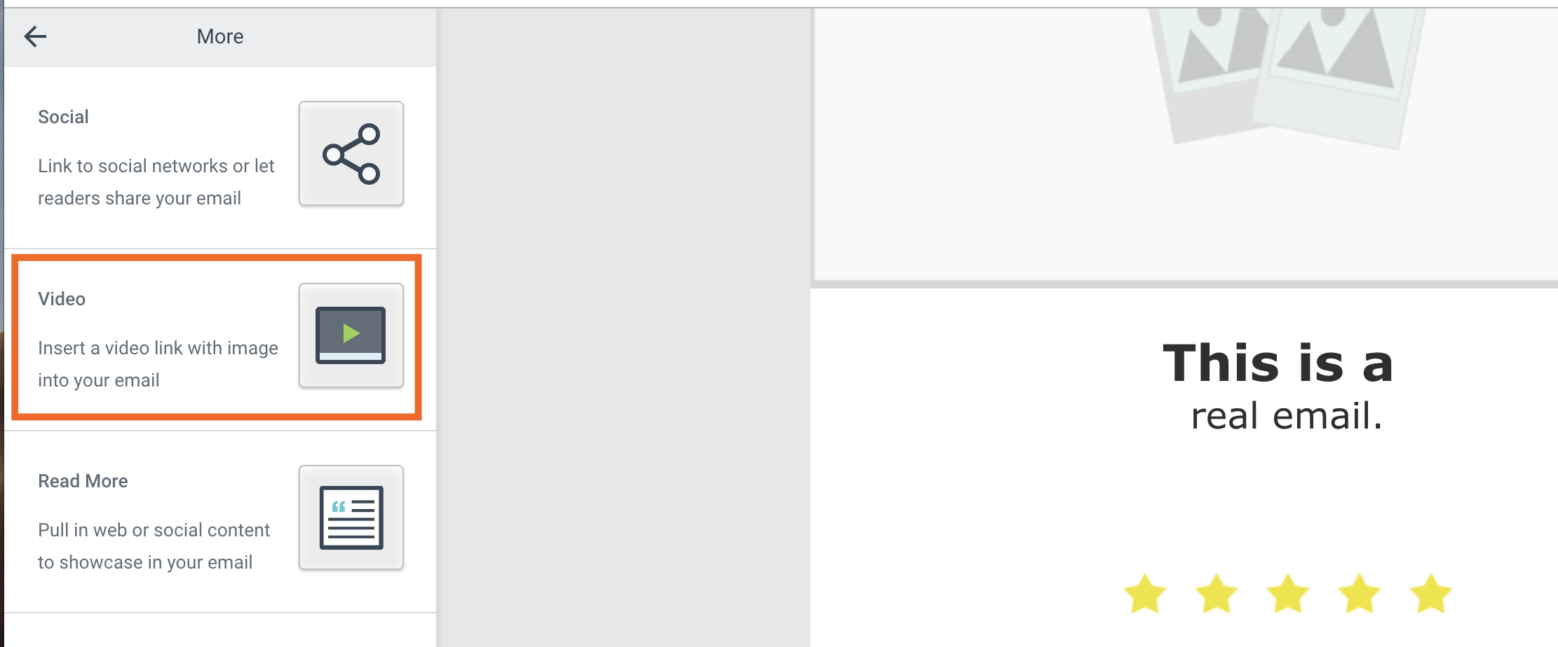 Insert video in Constant Contact