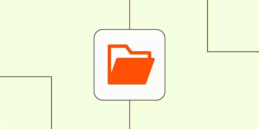 File storage logo on a yellow background
