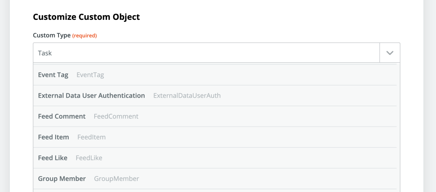 Choosing a Custom Object in your Salesforce Zap