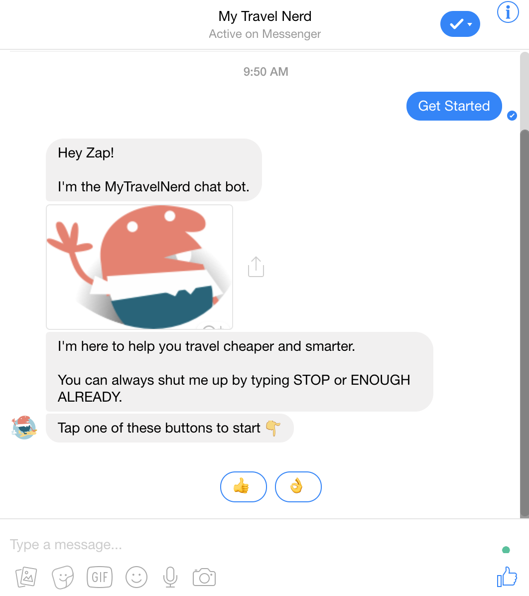 MyTravelNerd chatbot