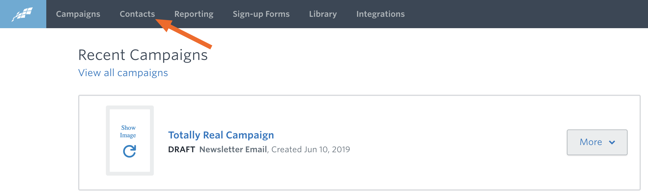View your contacts in Constant Contacts