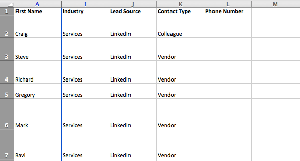 These columns are a great start for your contacts database