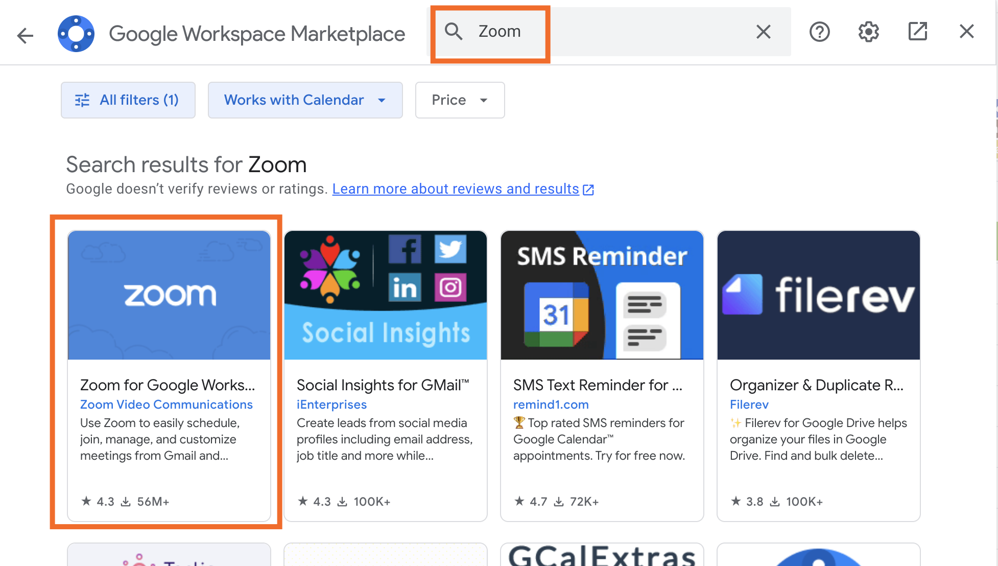 Install Zoom in Google Calendar