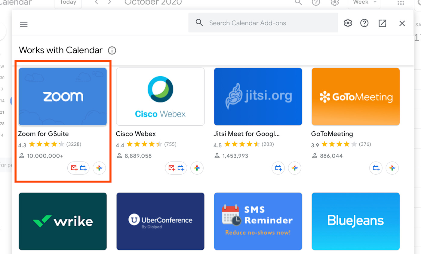 add zoom to google calendar