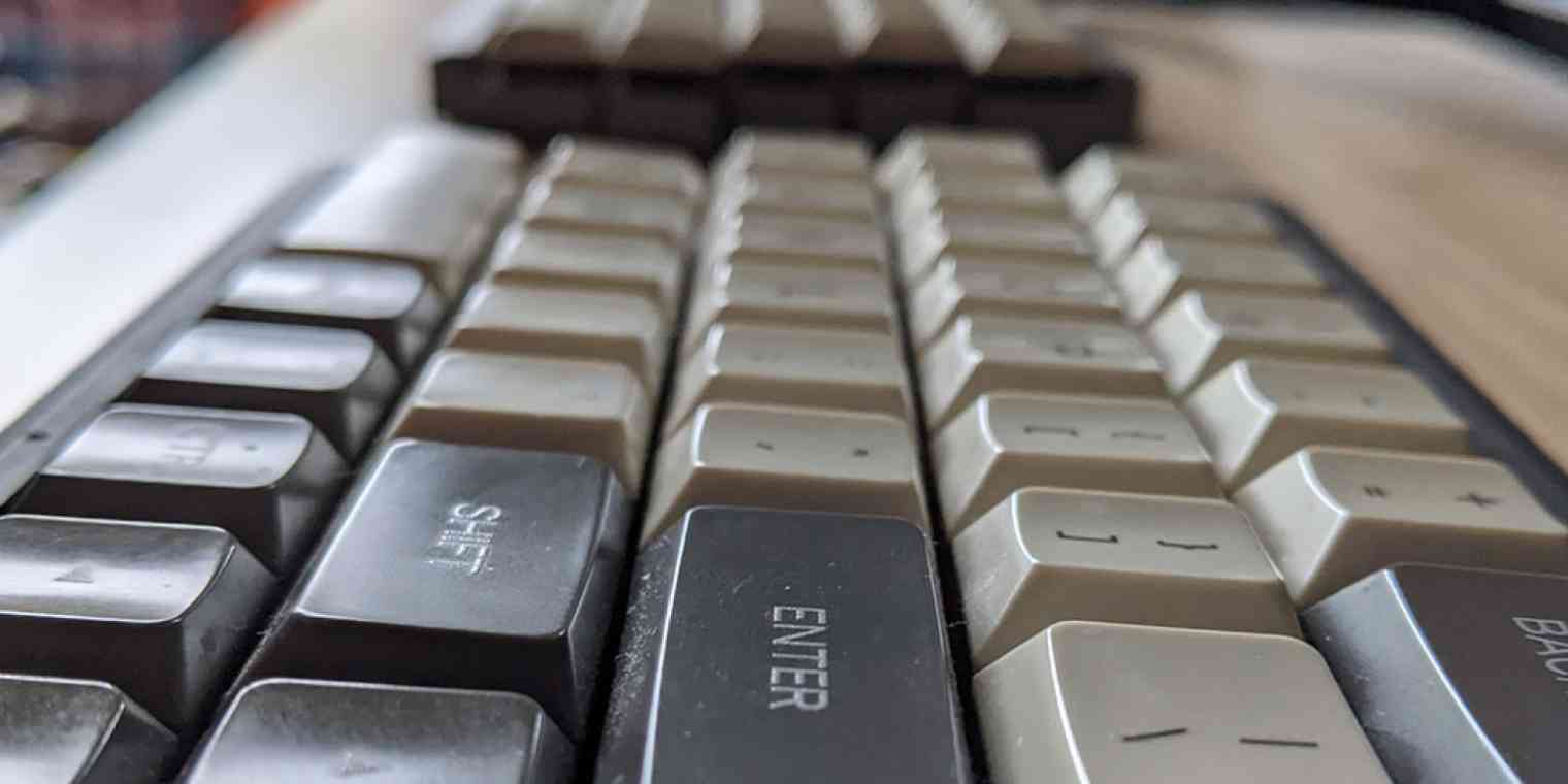 Hero image of an old-timey keyboard