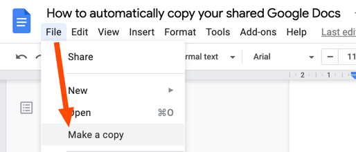 How to force a copy of a Google Doc or other Google file