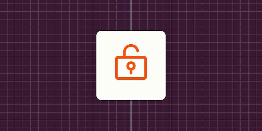 A hero image with an icon representing security