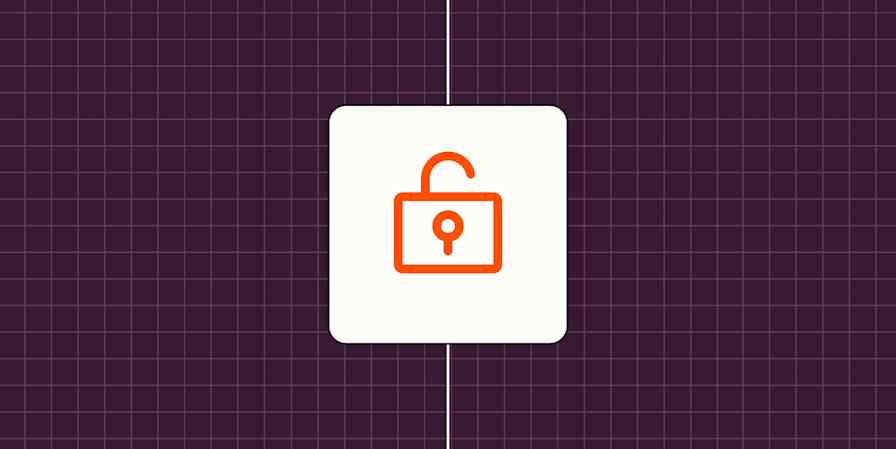 A hero image with an icon representing security