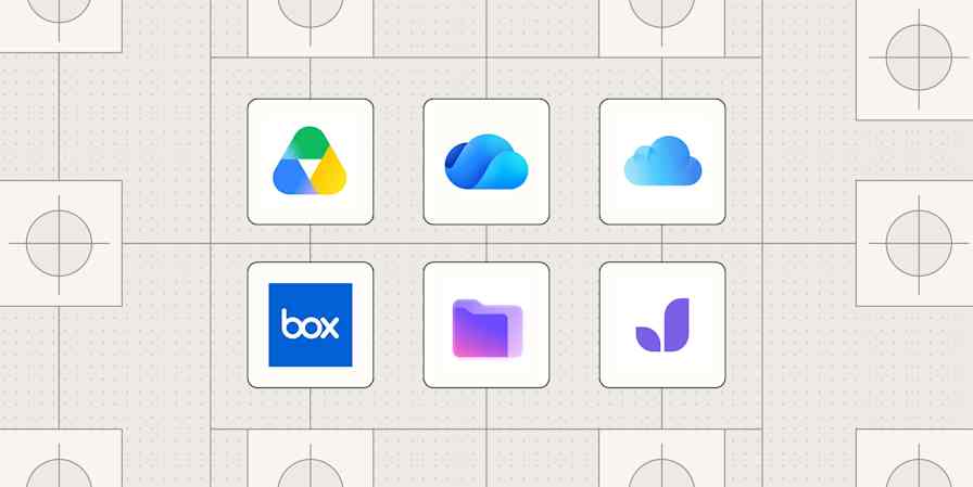 Hero image with the logos of the best Dropbox alternatives