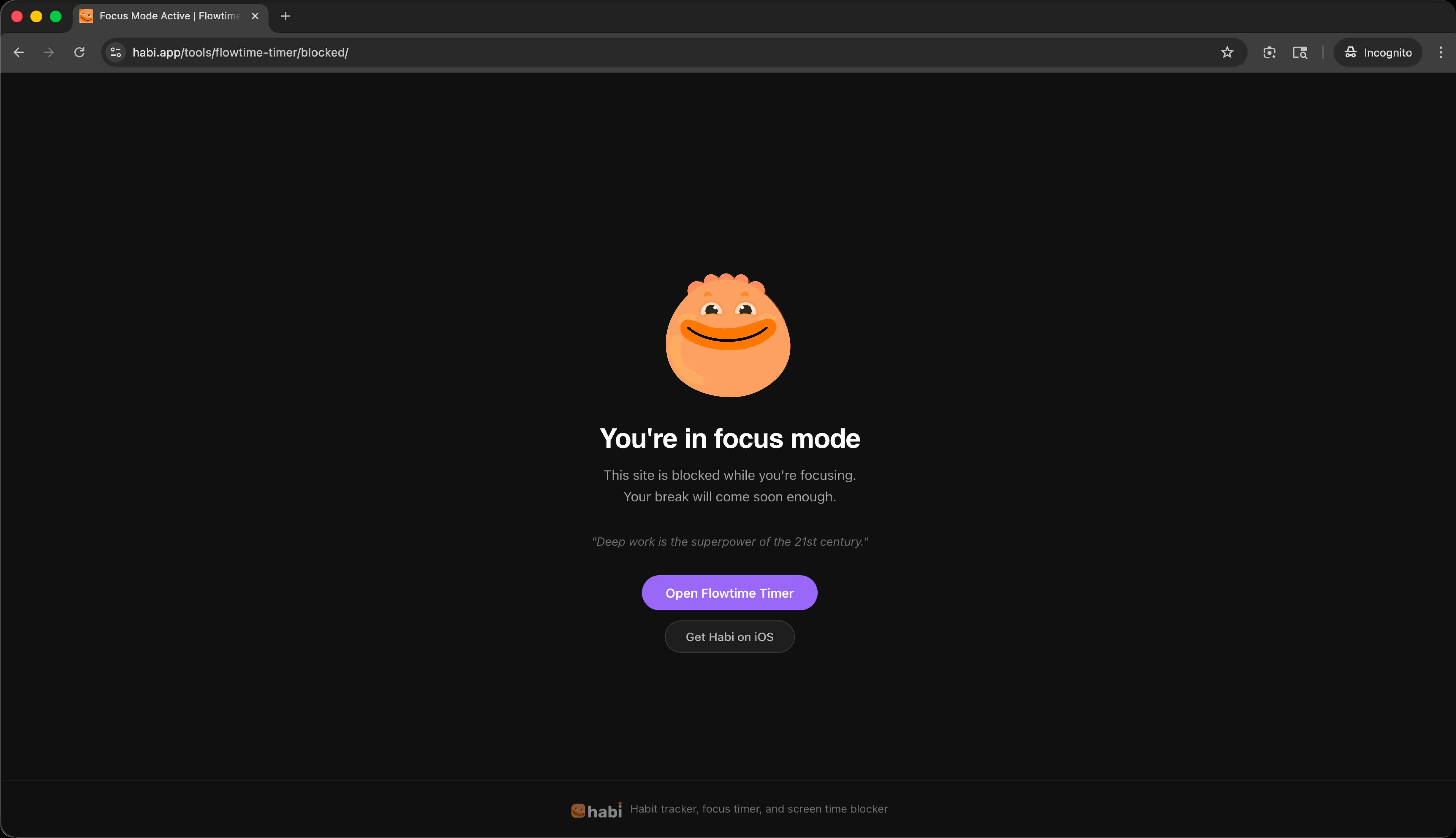 The Habi website blocker
