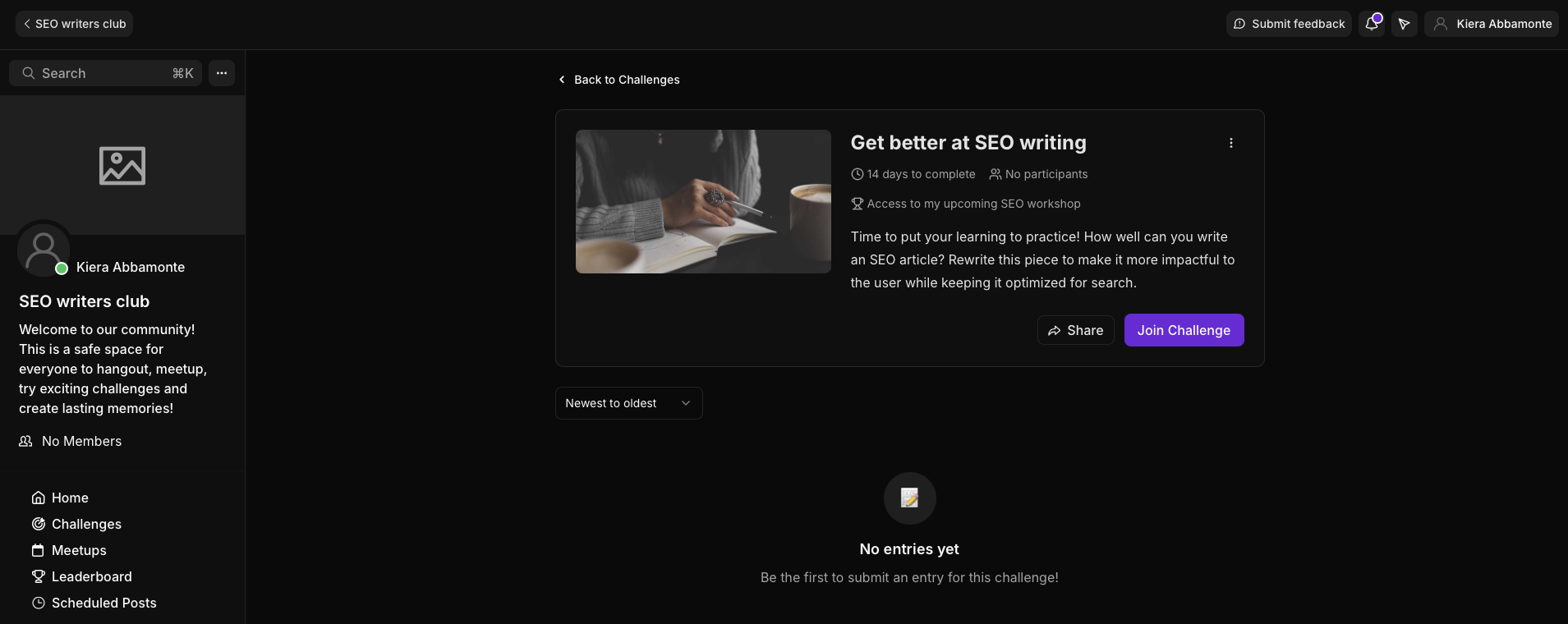 Creating challenges for students in Kajabi