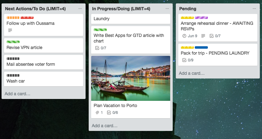 Add images to Trello for GTD