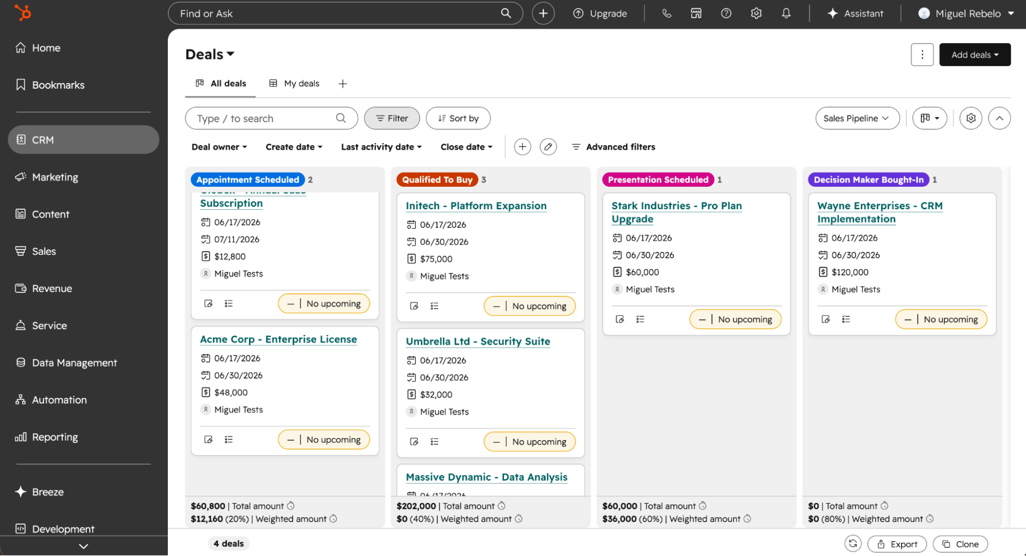 HubSpot, our pick for the best customer engagement platform for all‑in‑one sales and marketing.