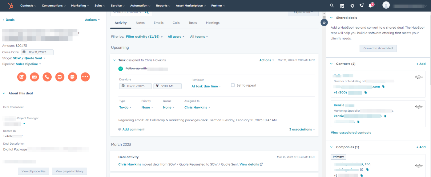 HubSpot, our pick for the best CRM for scaling a business