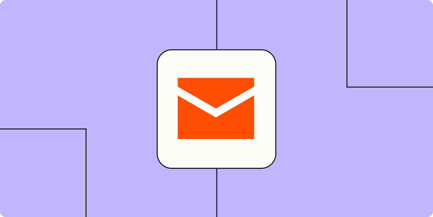 Hero image with an icon of an envelope representing email