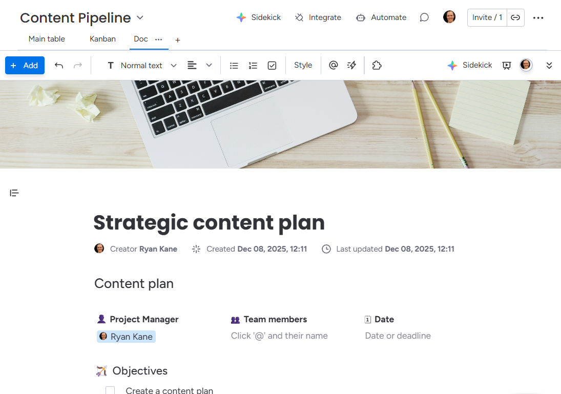 A video embedded in a comment in Asana