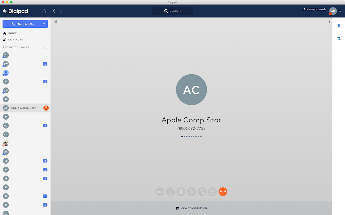 Dialpad screenshot