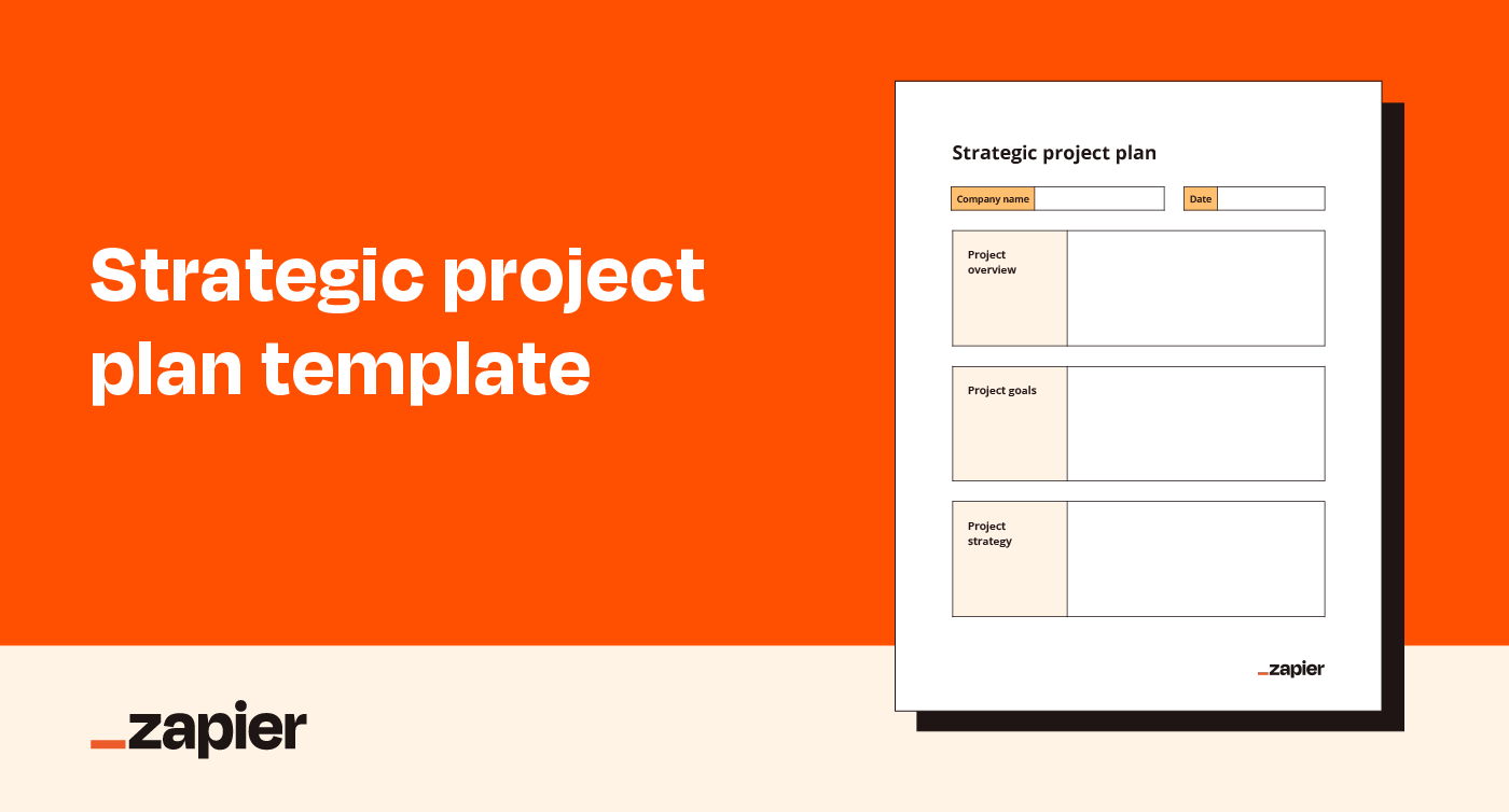 Image of a strategic project plan template