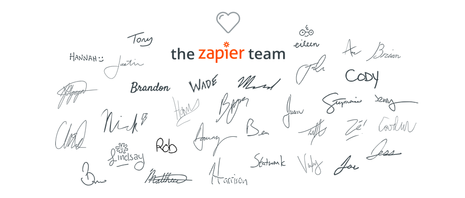 Zapier team member signatures