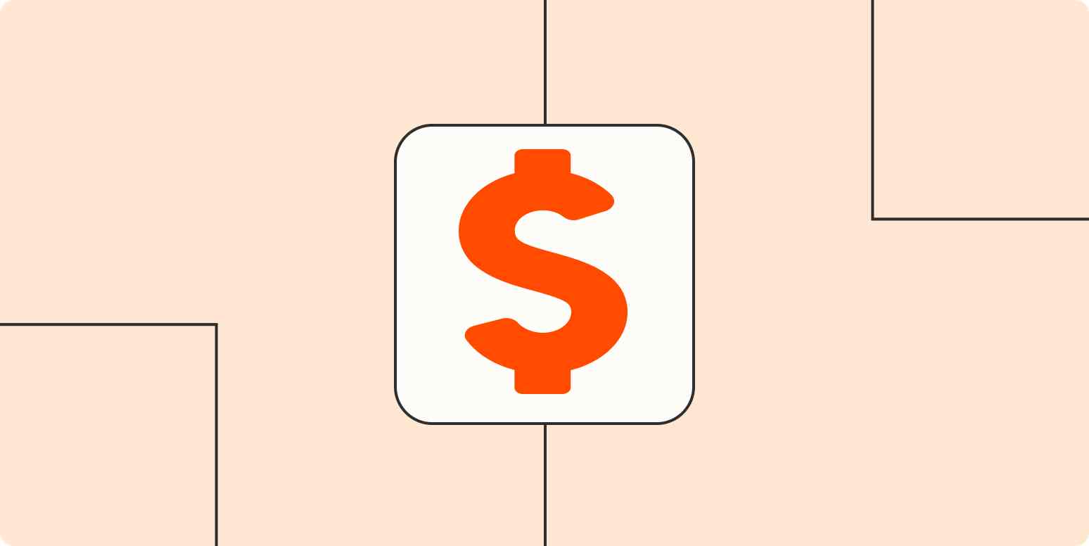 Hero image with an icon of a dollar sign