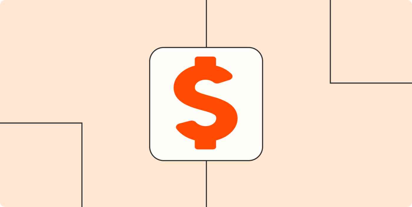 Hero image with an icon of a dollar sign