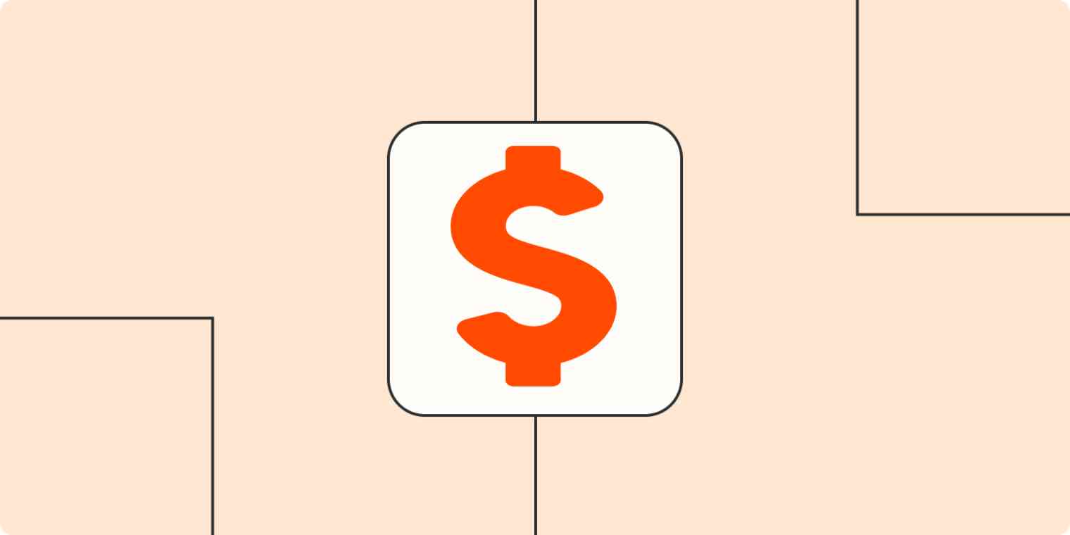 Hero image with an icon of a dollar sign