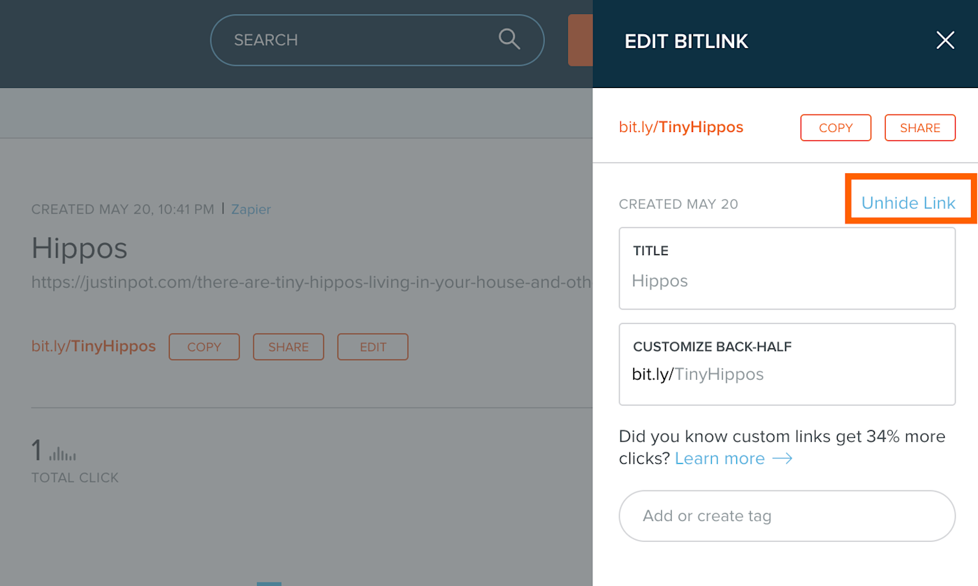 How do I delete a link? – Bitly Support