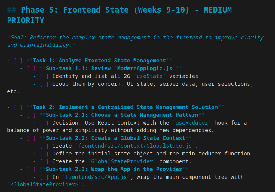 A Tasks.md file in Claude Code