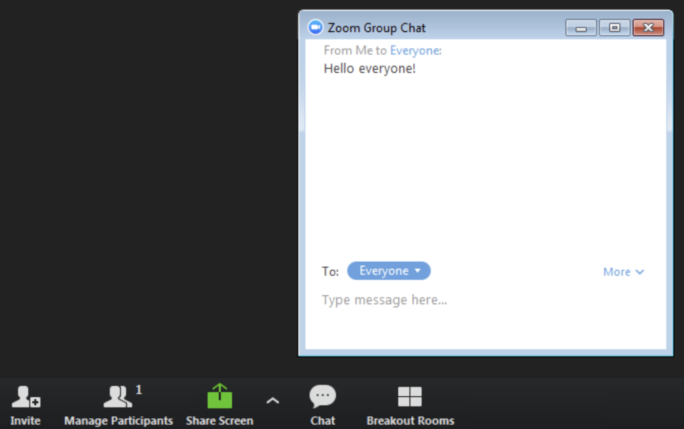 Zoom chat