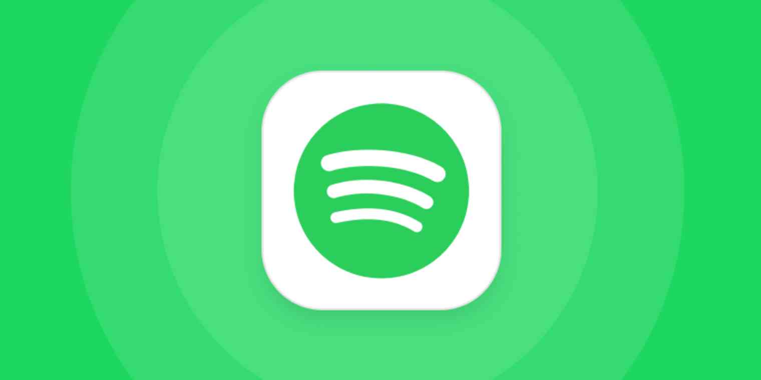 A hero image for Spotify app tips with the Spotify logo on a green background