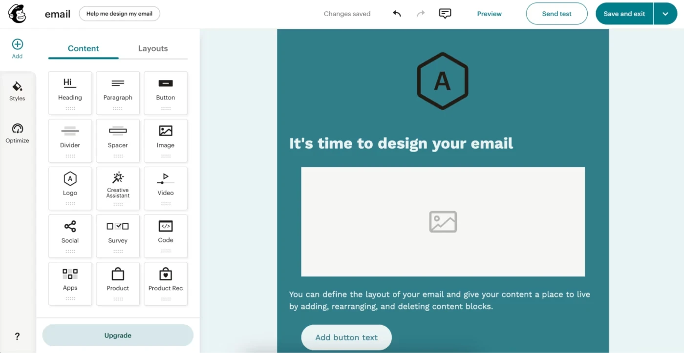  Mailchimp, our pick for the best content marketing tool for email marketing.