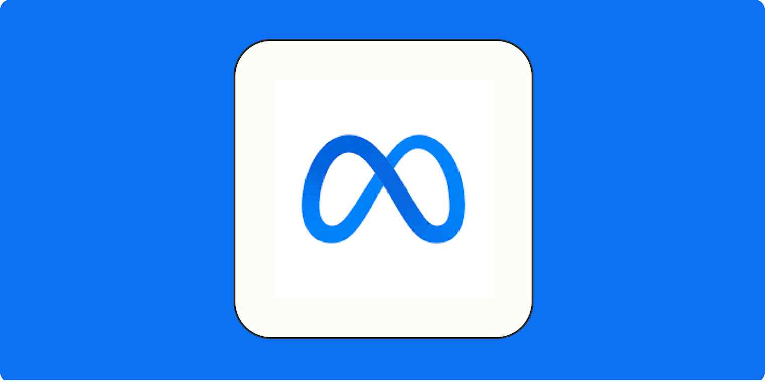 A hero image with the Meta logo