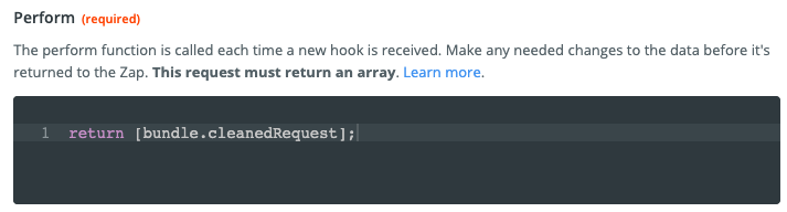 Code snippet reads: return [bundle.cleanedRequest];