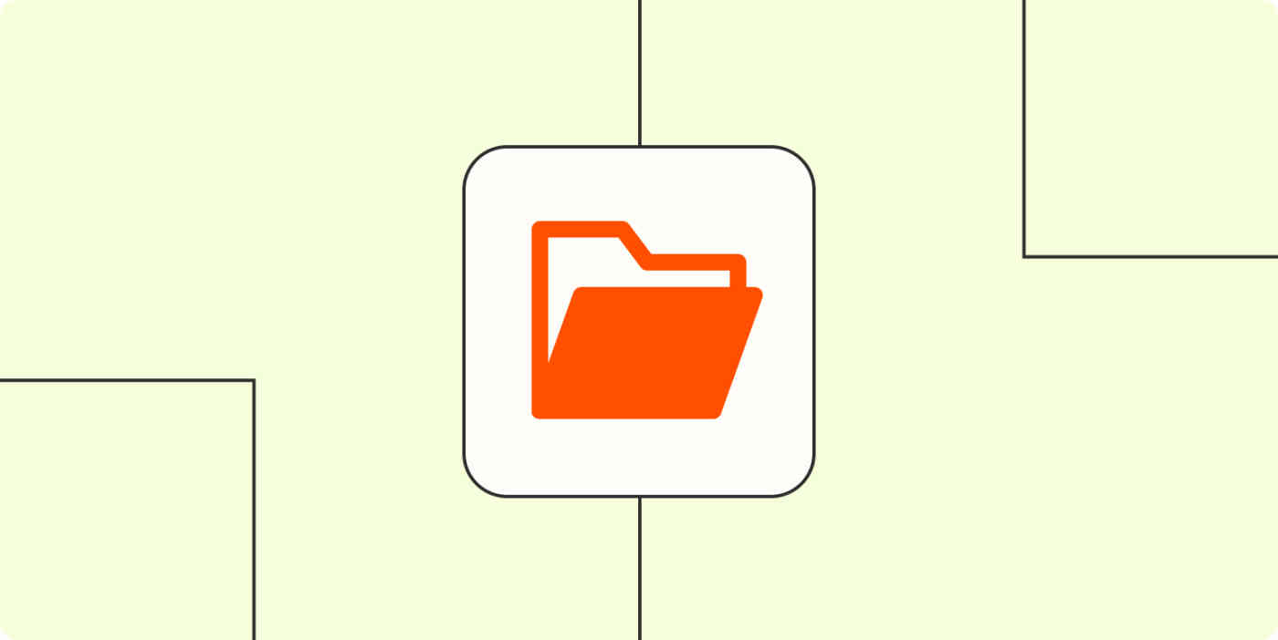 A file icon in a white square on a light orange background