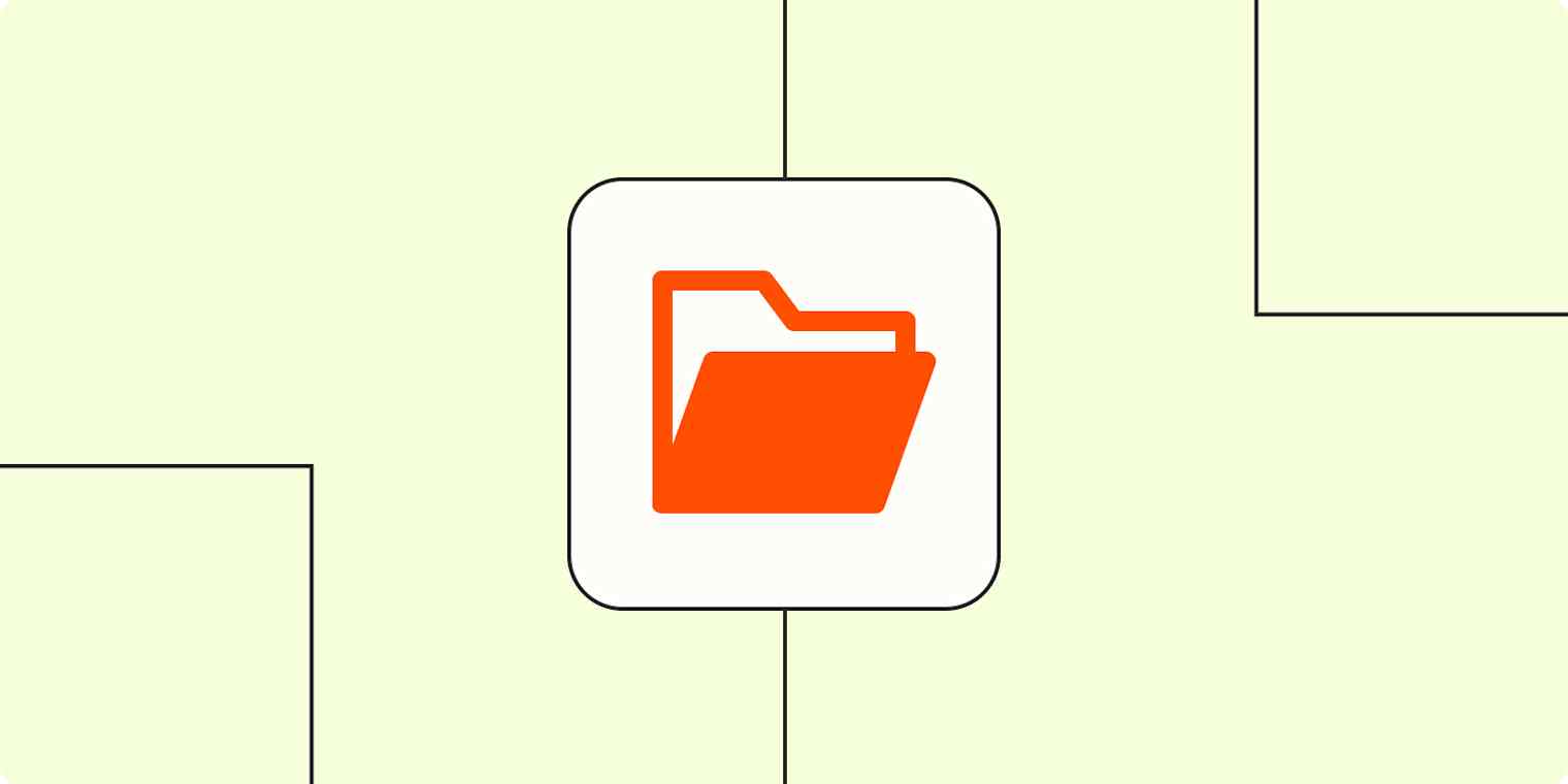 Hero image with an icon of a desktop folder