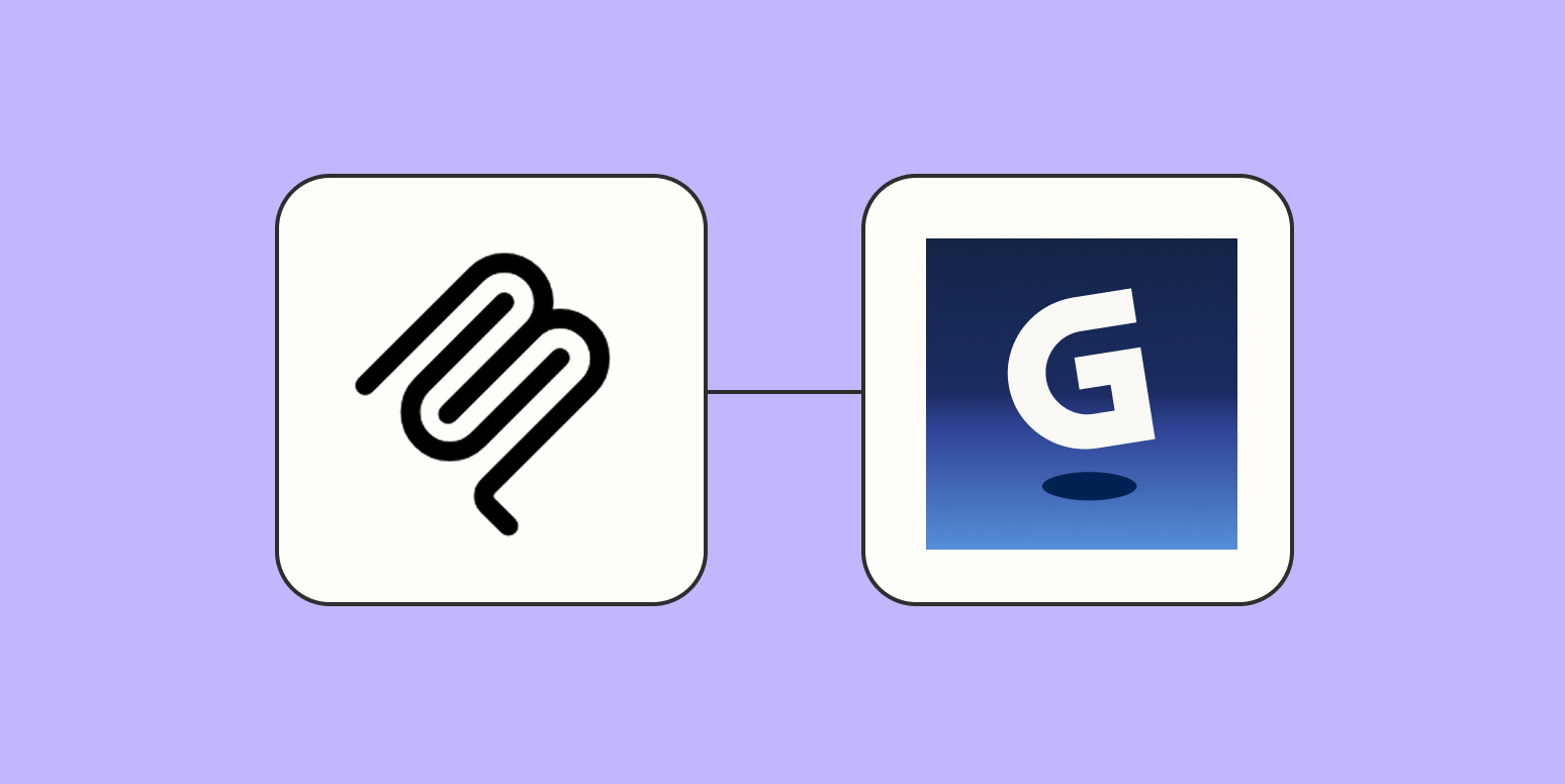 The Zapier MCP logo connected to the Gamma logo against a lavender background