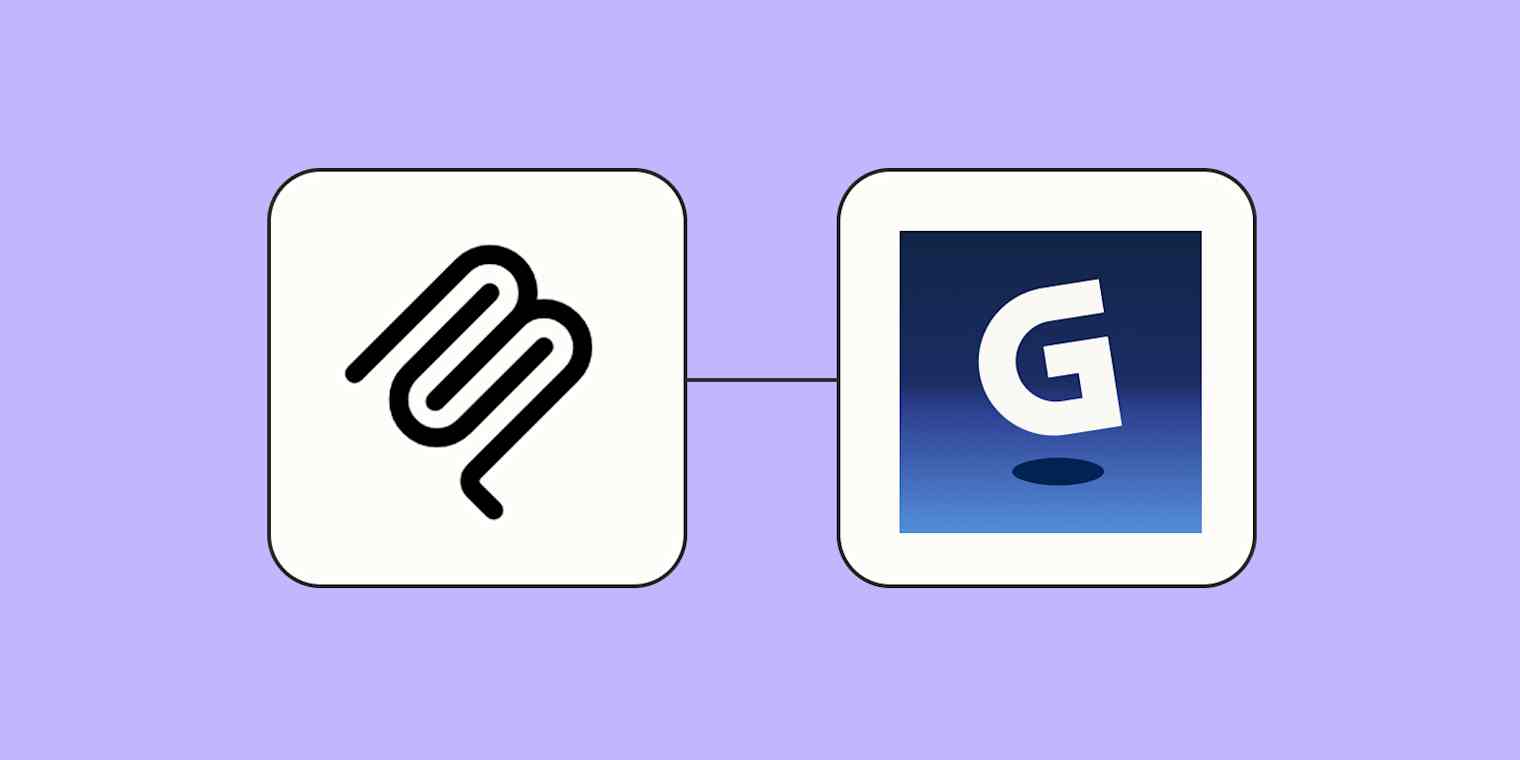 The Zapier MCP logo connected to the Gamma logo against a lavender background