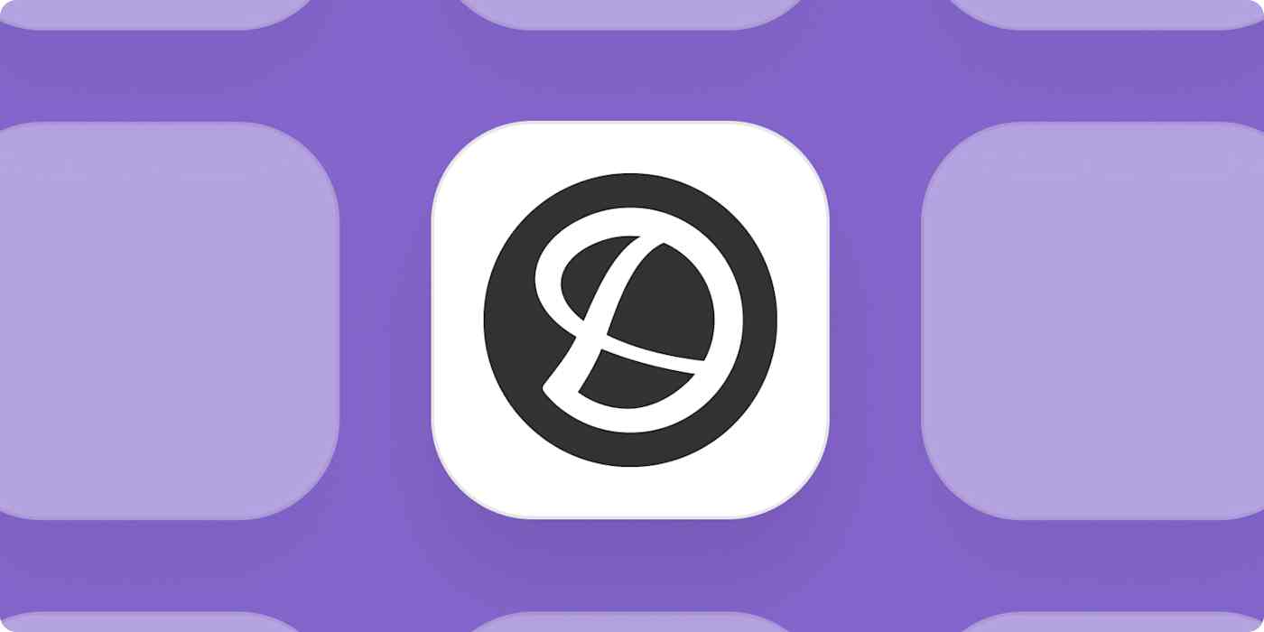 Delighted app logo on a purple background.