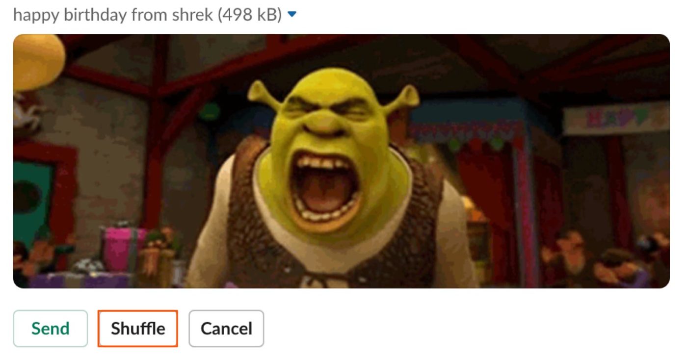 Screenshot of a GIF of Shrek yelling.