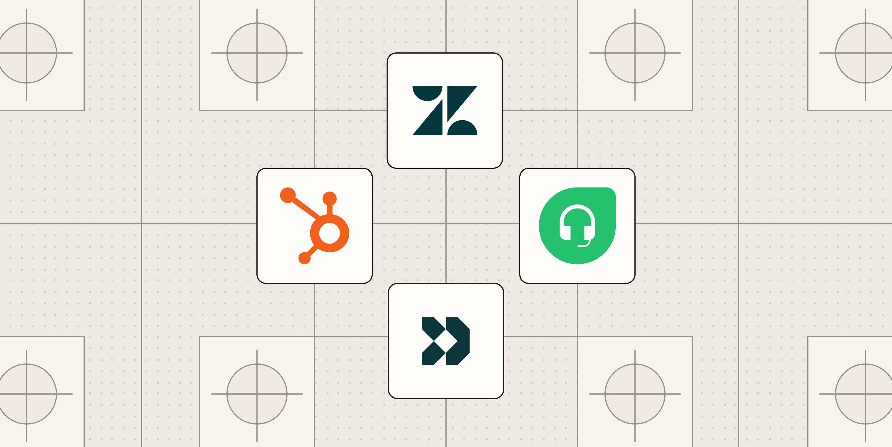 Hero image with the logos of the best Intercom alternatives