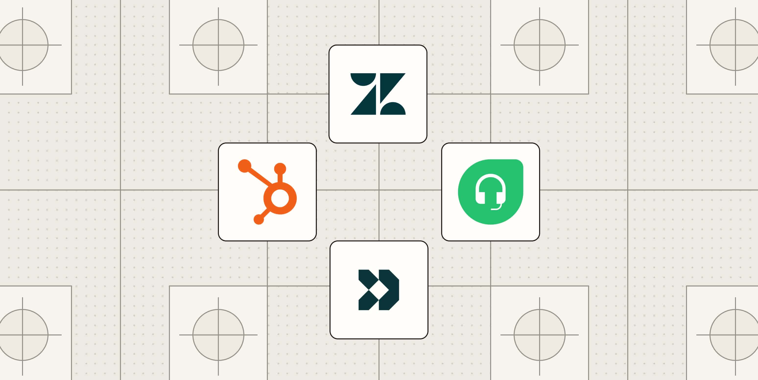 Hero image with the logos of the best Intercom alternatives