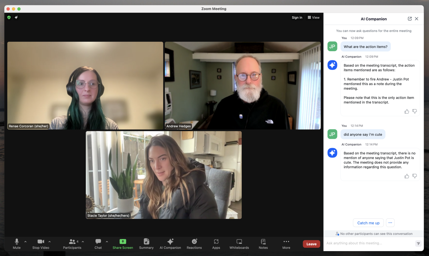 Zoom, our pick for the best video conferencing app for reliable, large video calls