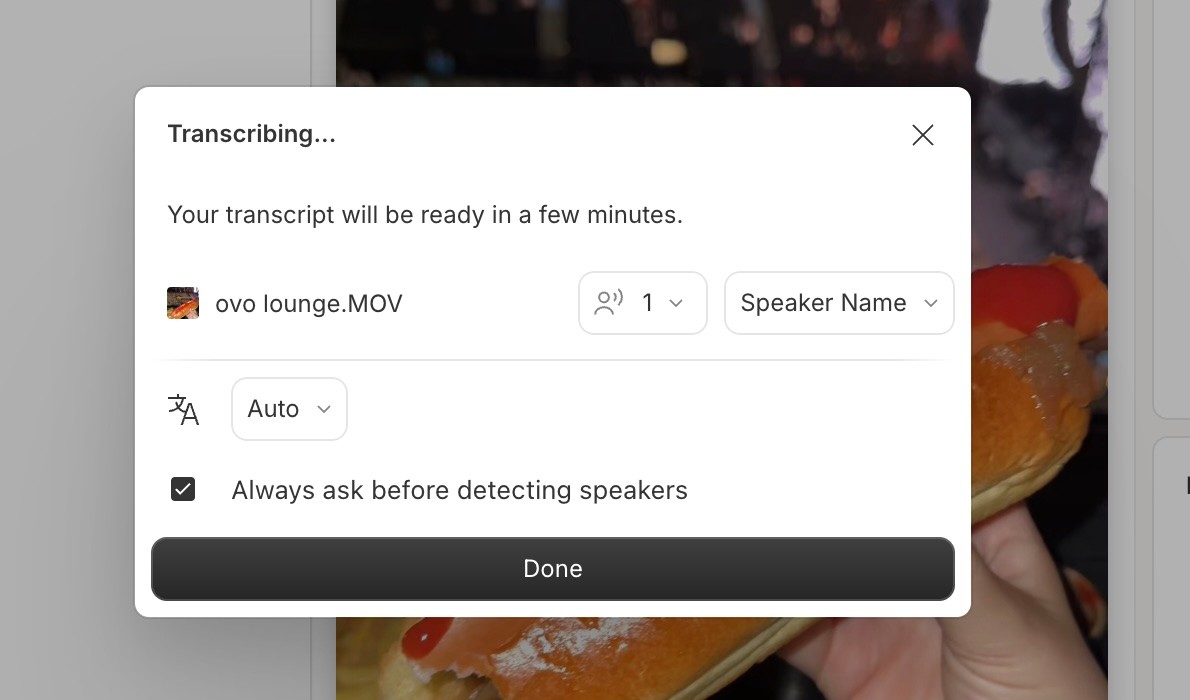Adding speaker names in Descript