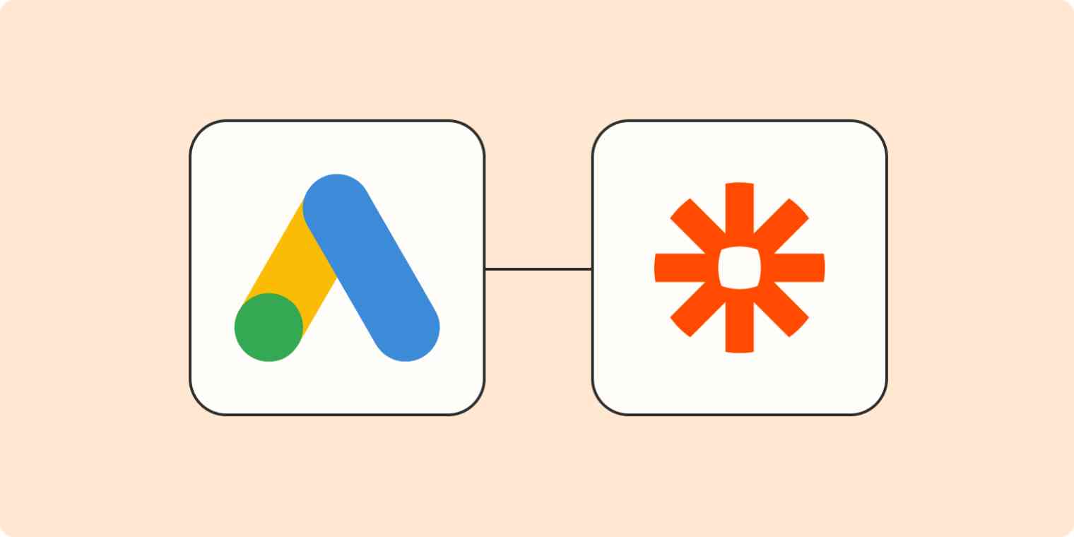 The logos for Google Ads and Zapier