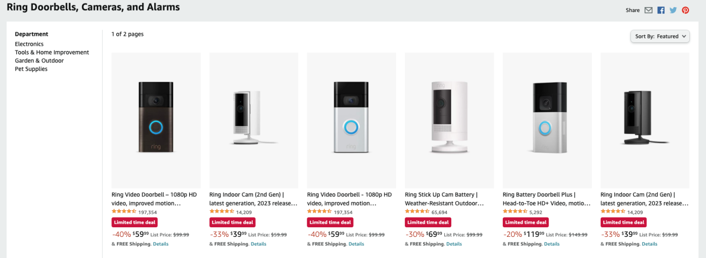 Screenshot displaying Amazon's AI-powered dynamic pricing feature
