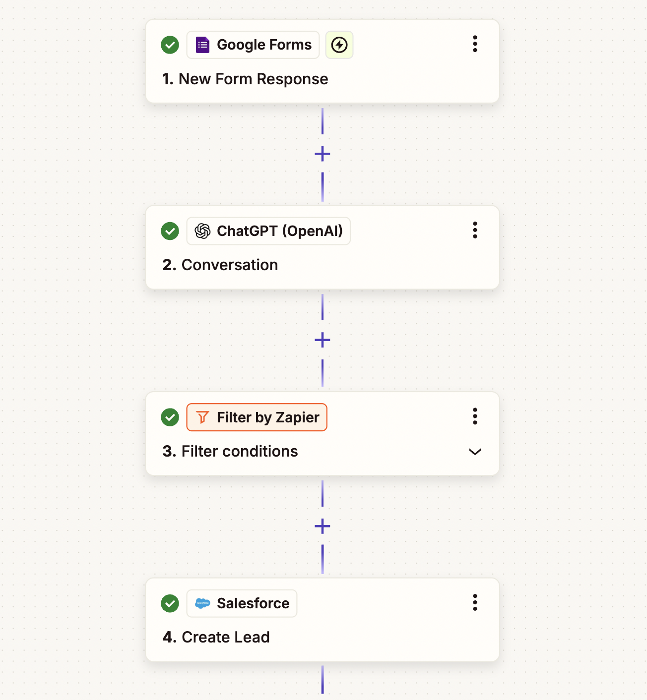 Screenshot of filter Zap