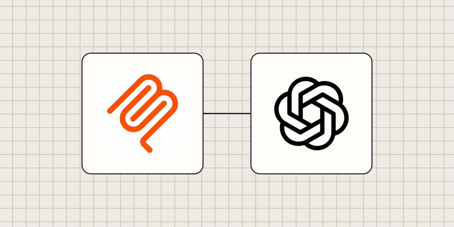 A hero image of the Zapier MCP logo connected to the ChatGPT logo on a gray background.