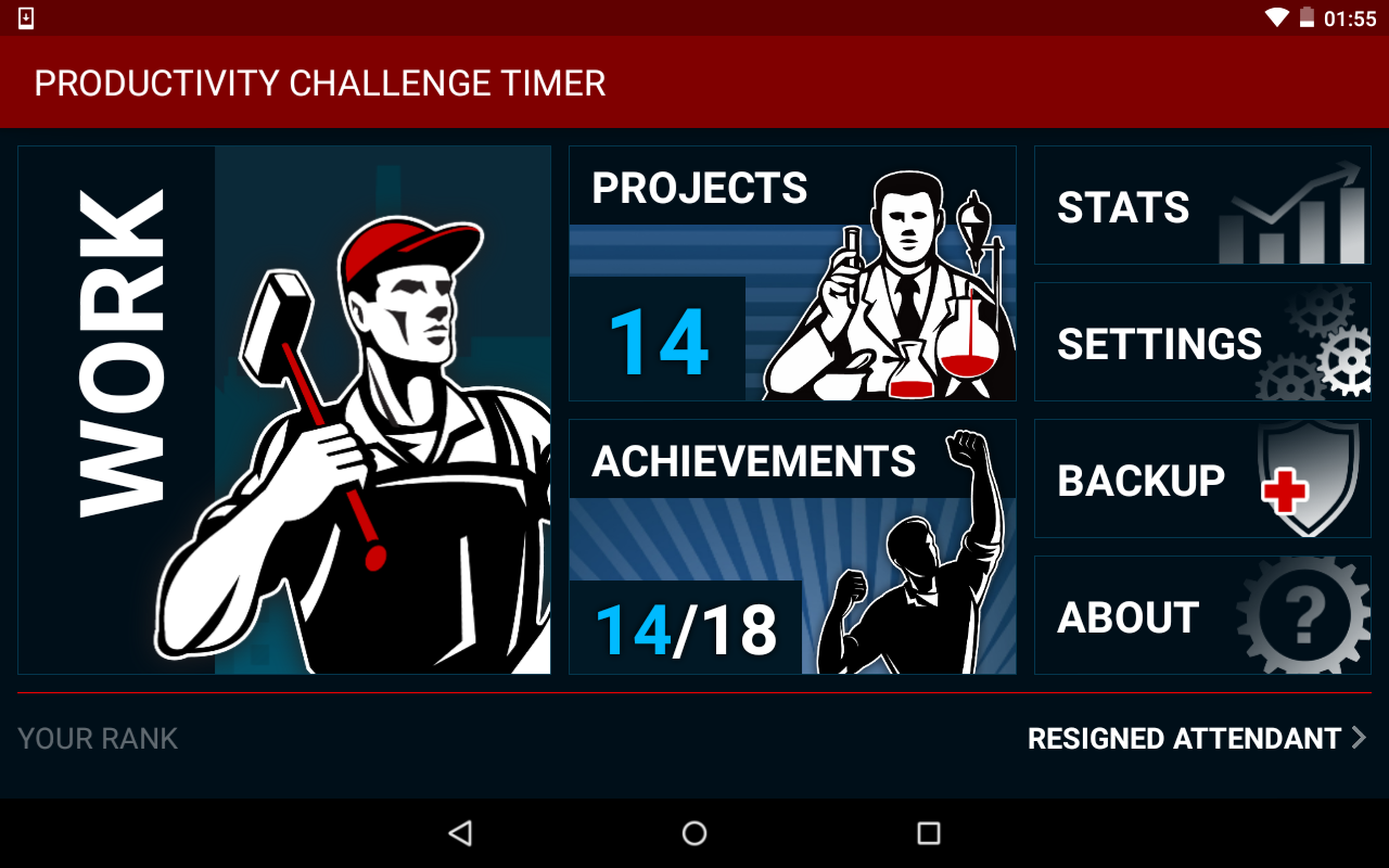 Productivity Challenge Timer, our pick for a gamification app that uses the Pomodoro technique. 